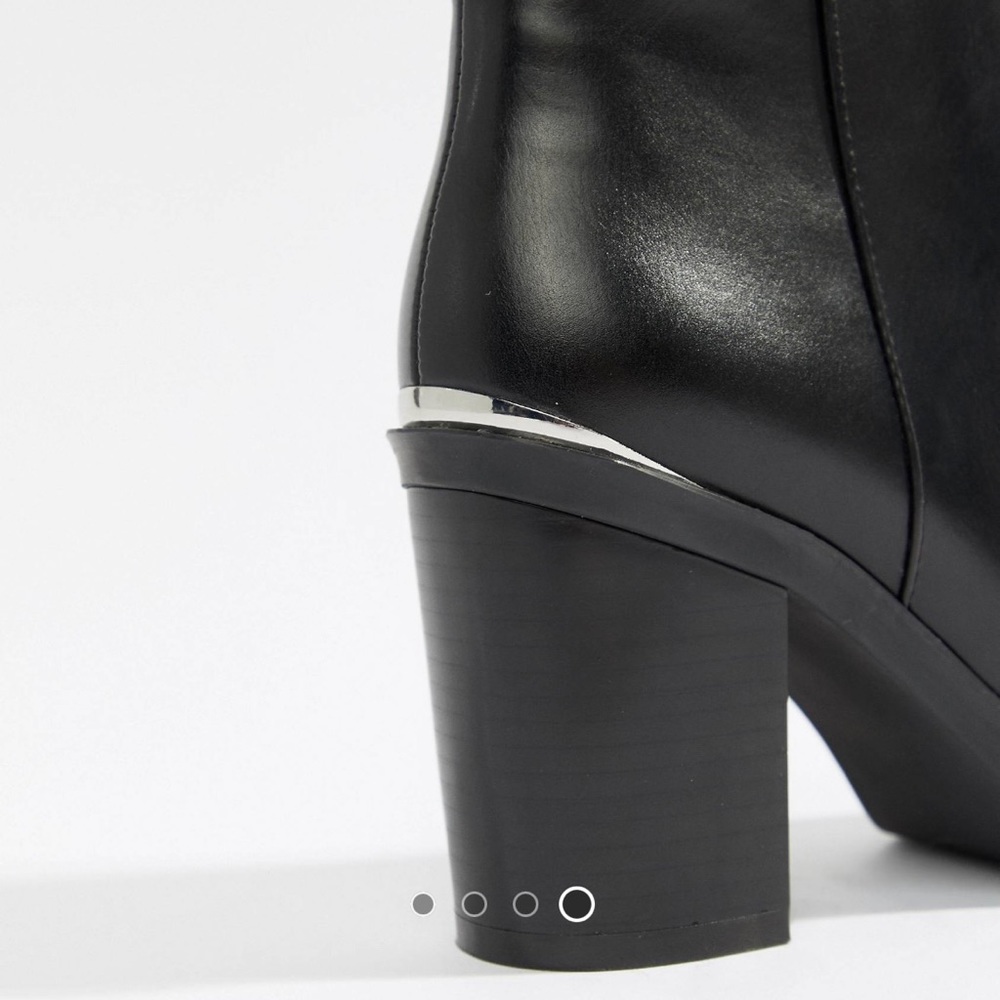 ASOS/RAID black heeled ankle boots - Picture 4 of 14